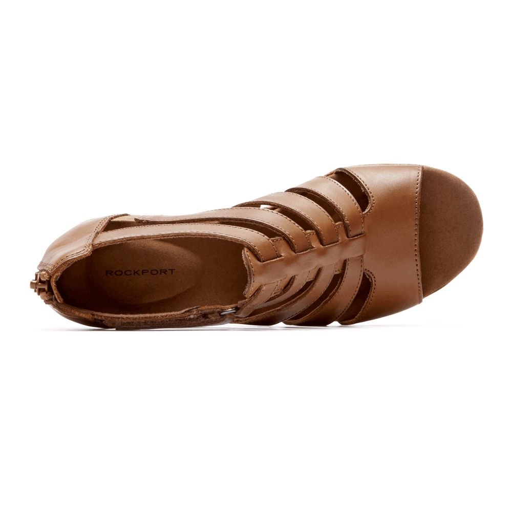 Rockport Sandaler Dame Brune - Briah Gladiator - ADVB01287